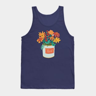 Cheery Flowers in Paint Can Tank Top